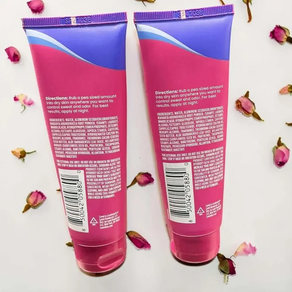 2 Lume Whole Body Deodorant Plus Sweat Control Smooth Cream 3 oz Soft Powder